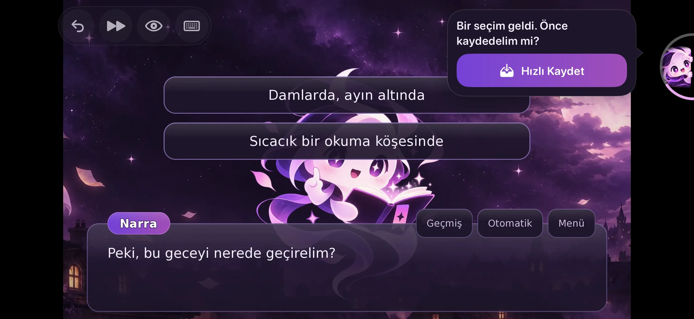 Bir seçim geldi. Önce kaydedelim mi?